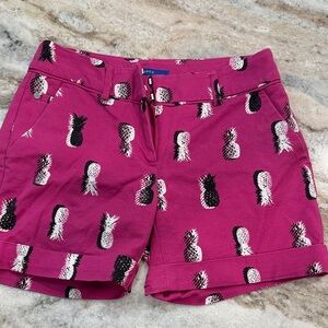 Apt. 9 Magenta Pineapple Print Women's Shorts